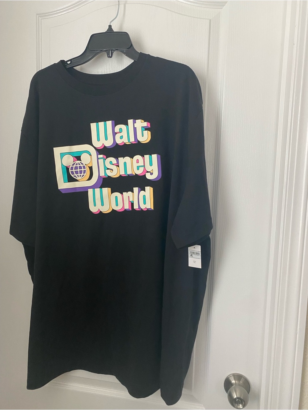 Disney Black Tee with White Logo Print